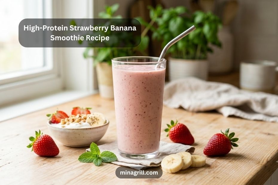 High-Protein Strawberry Banana Smoothie Recipe