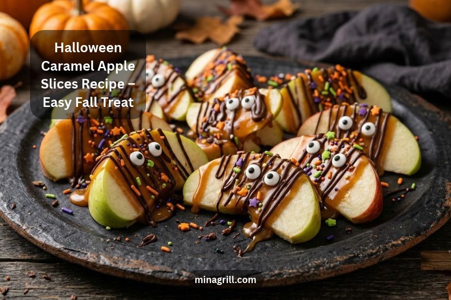 Halloween Caramel Apple Slices Recipe – Easy Fall Treat