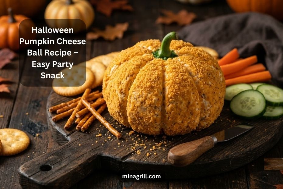 Halloween Pumpkin Cheese Ball Recipe – Easy Party Snack