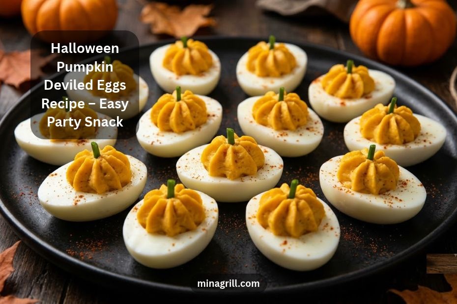 Halloween Pumpkin Deviled Eggs Recipe – Easy Party Snack